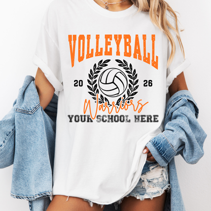 Custom Volleyball Wreath Top — design example 1