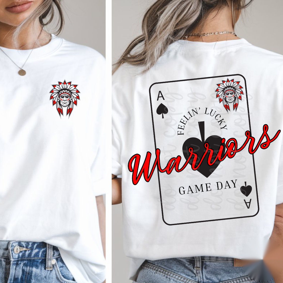 Custom Aces Feelin' Lucky Game Day Top — design example 1