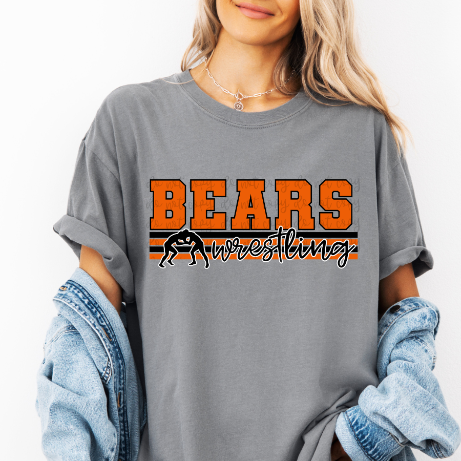 Custom Mascot Wrestling Line Top — design example 1