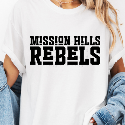 Custom Funky Font School Mascot Top — design example 1