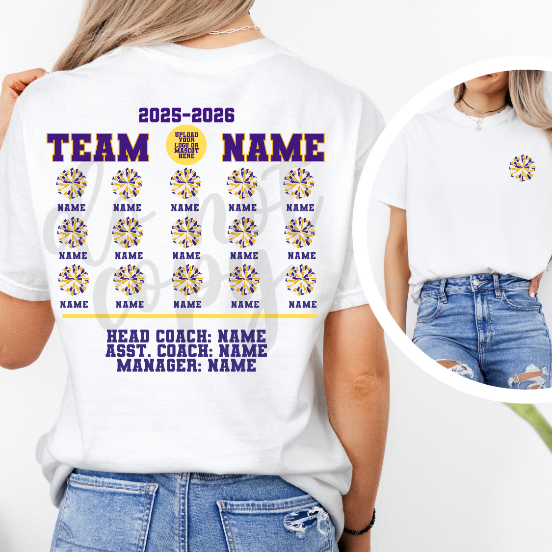Custom Cheer Team Roster Top — design example 1