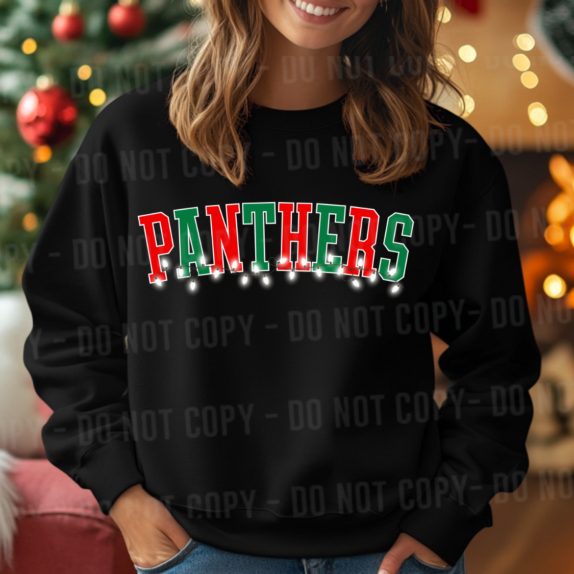 Custom Christmas Lights Mascot Top — design example 1