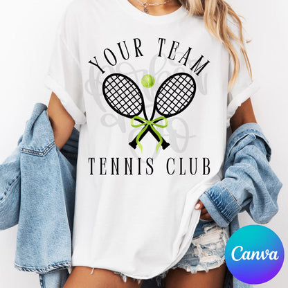 Custom Tennis Club Top — design example 1