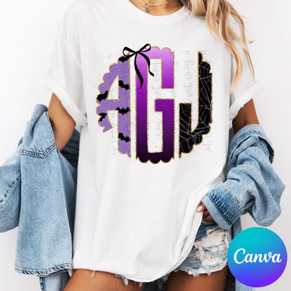 Halloween Monogram- Customizable