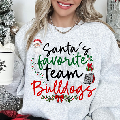 Custom Santa'S Favorite Team Mascot Top — design example 1