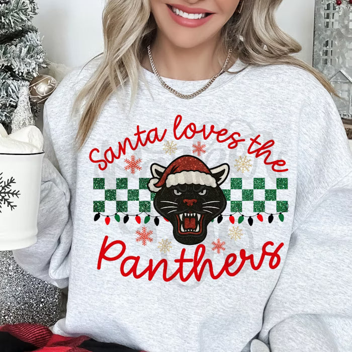 Custom Santa Loves The Mascot Top — design example 1