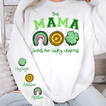 Custom This Mama Loves Her Lucky Charms Top — design example 1