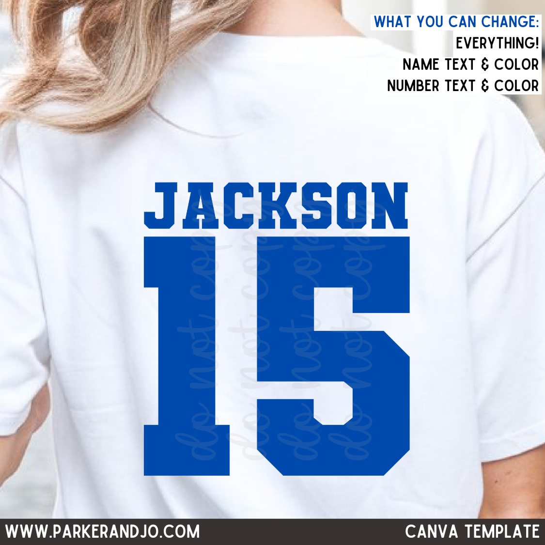 Custom Varisty Name And Number Top — design example 1