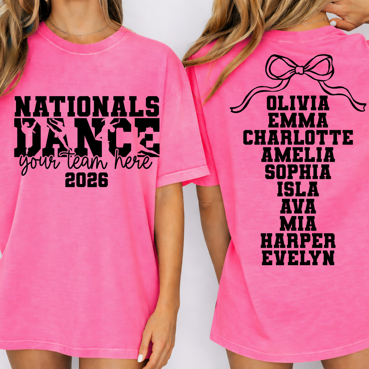 Custom Dance Team Nationals Top — design example 1