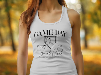Game Day Social Club- Diamond Design w/Custom Name & Number