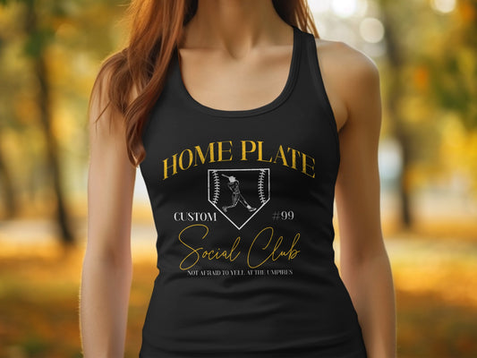 HOME PLATE Social Club- Diamond Design w/Custom Name & Number