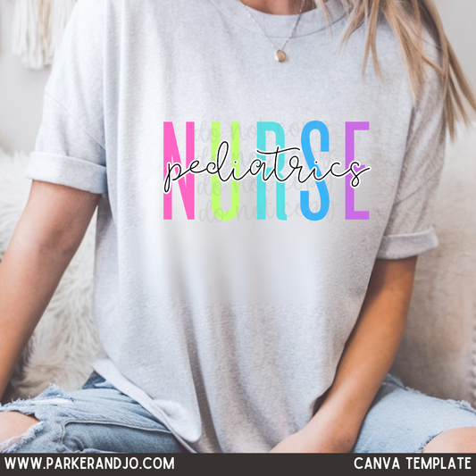 Custom Colorful Nurse  Department Top — design example 1