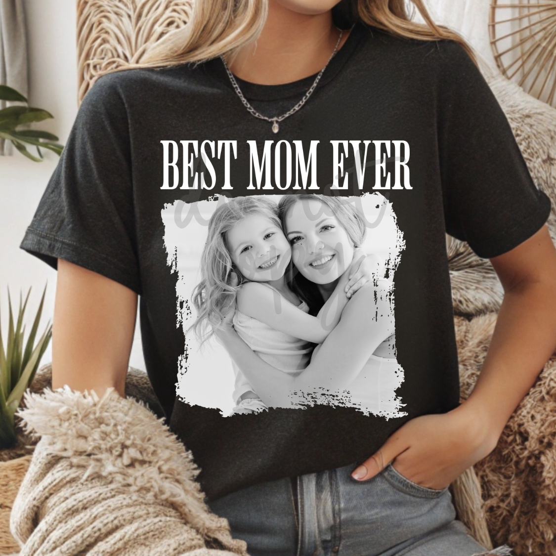 Custom Best Mom Ever Photo Top — design example 1