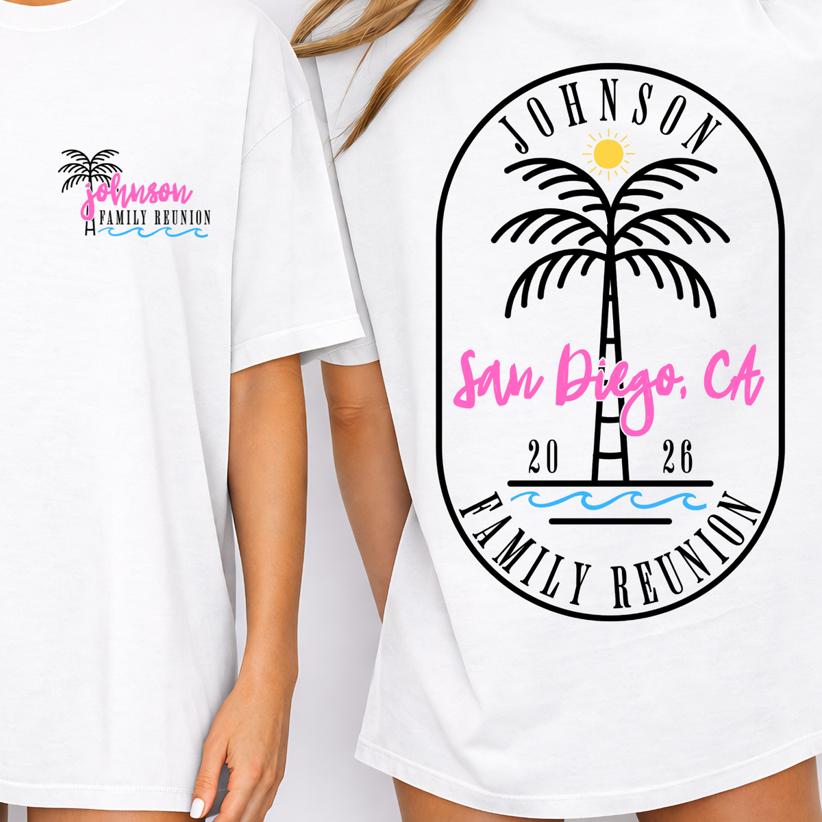 Custom Palm Tree Family Reunion Top — design example 1