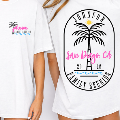 Custom Palm Tree Family Reunion Top — design example 1