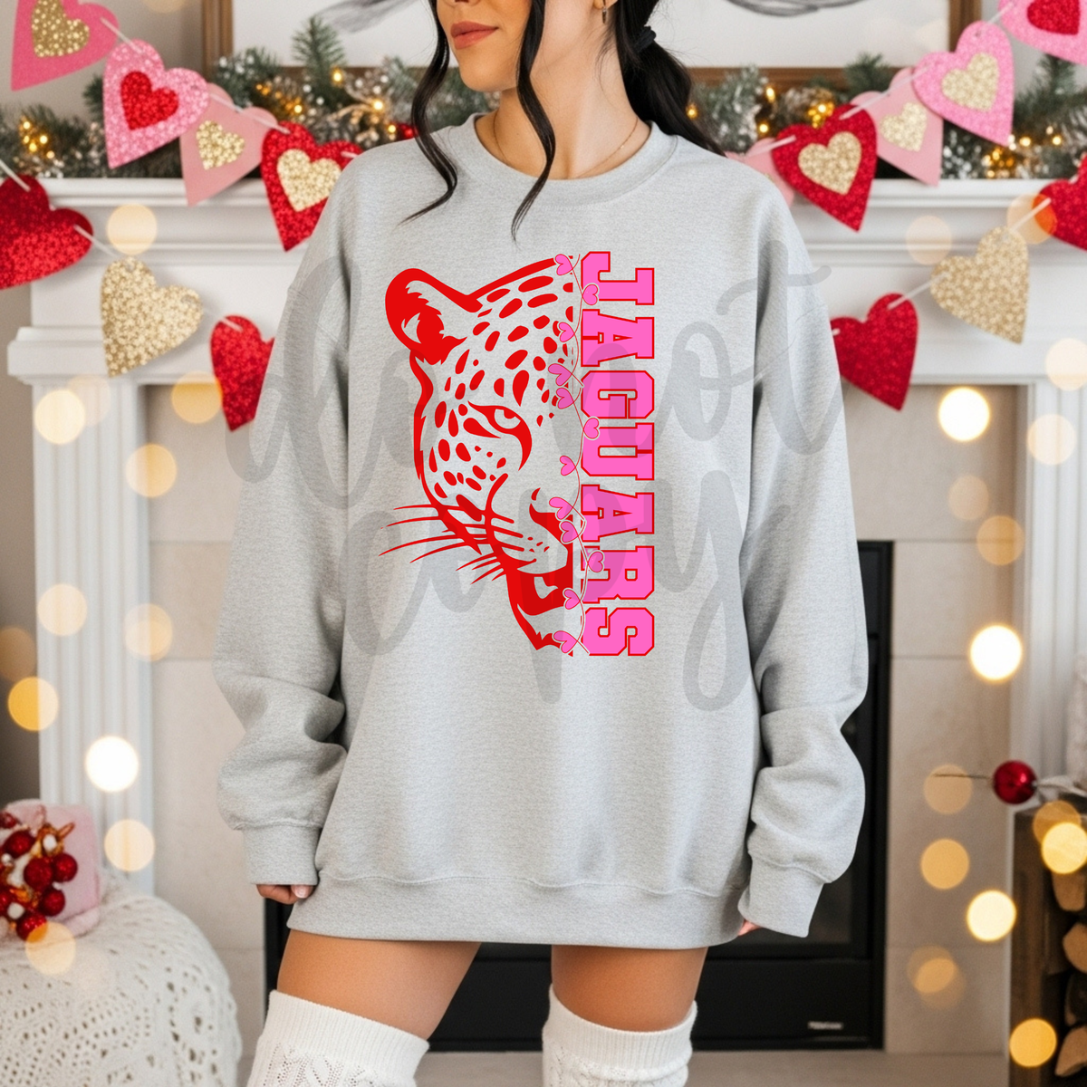 Custom Mascot Face Vertical Valentines Day Top — design example 1
