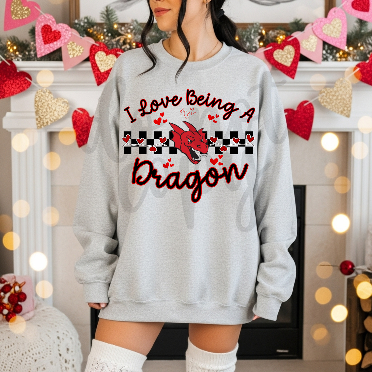 Custom I Love Being A Mascot Checkered Top — design example 2