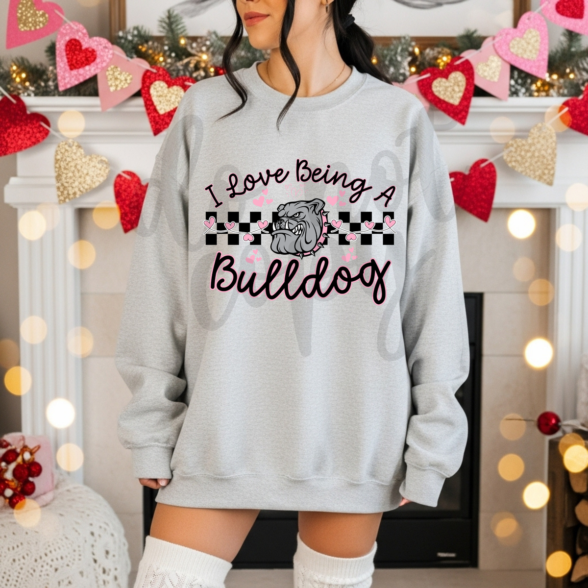 Custom I Love Being A Mascot Checkered Top — design example 1