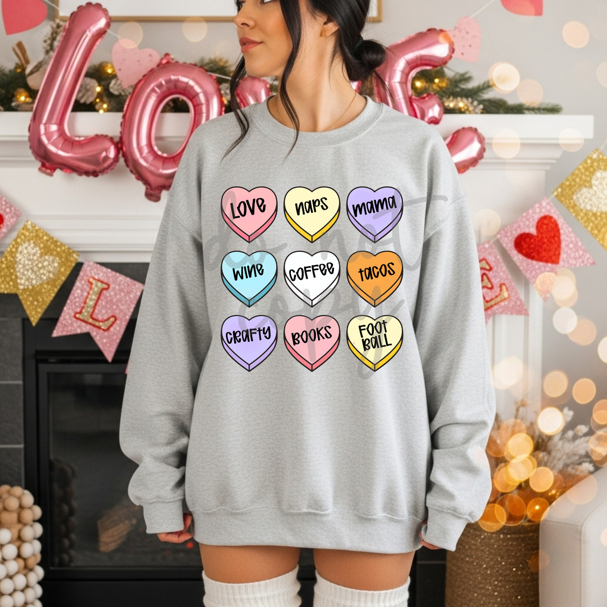 Custom Conversation Hearts Top — design example 1