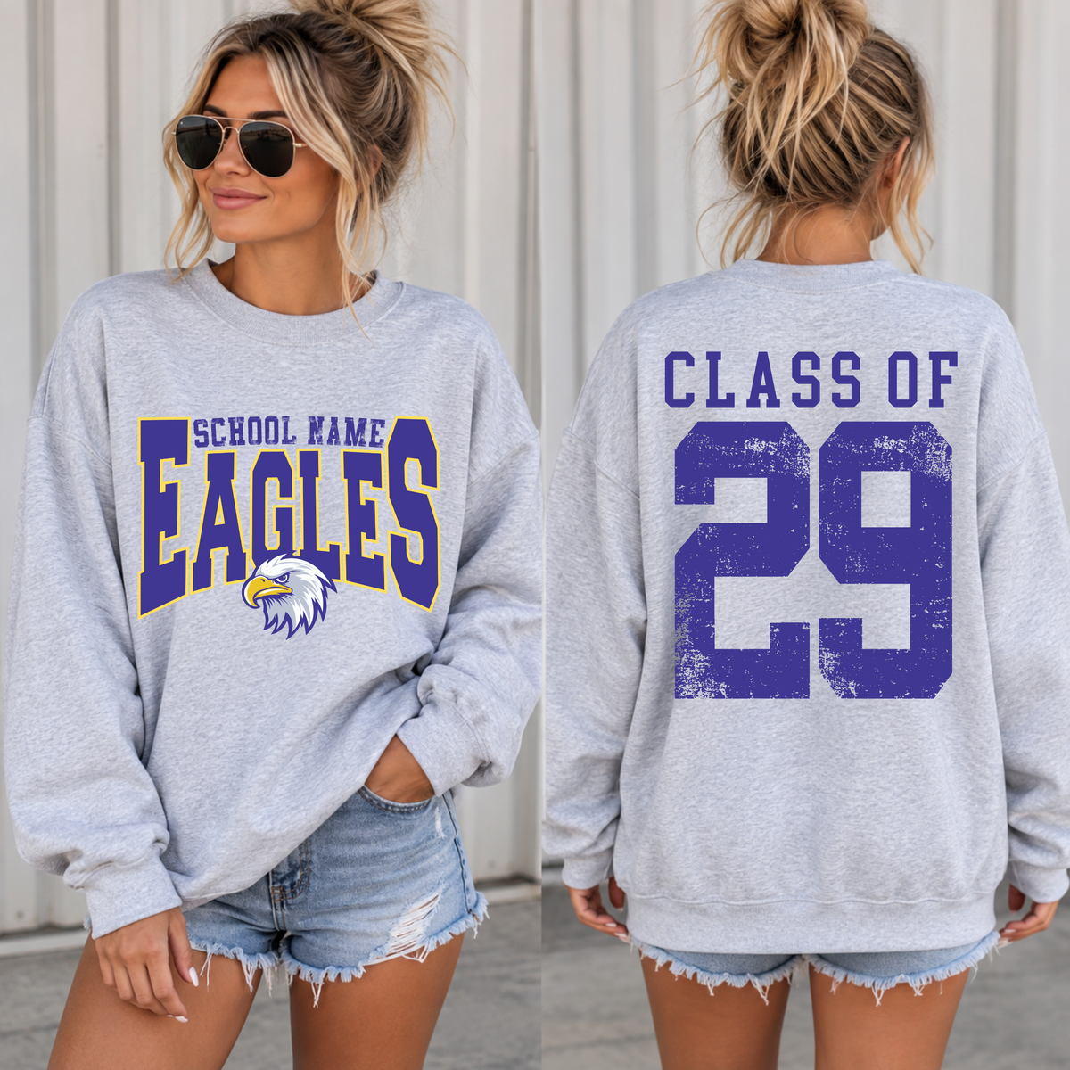 Custom Retro School Mascot Class Of Year Top — design example 1
