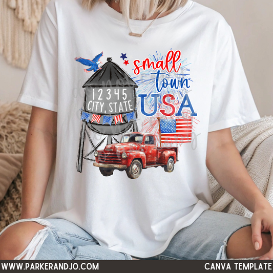 Custom Small Town Usa  Zip Code, City, State Top — design example 1
