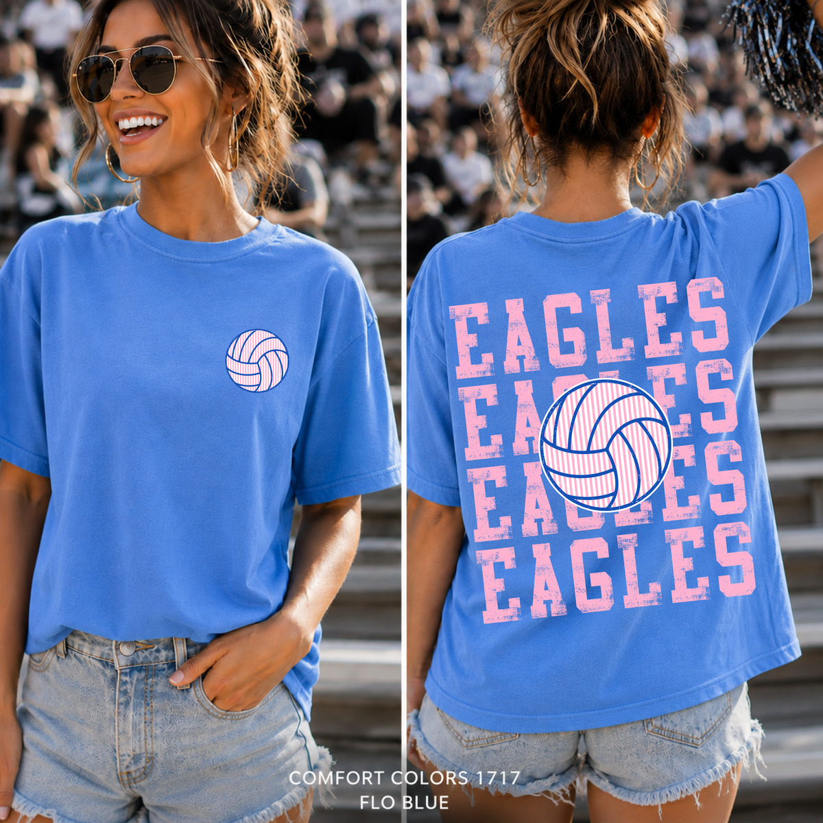 Custom Seersucker Striped Volleyball Top — design example 1