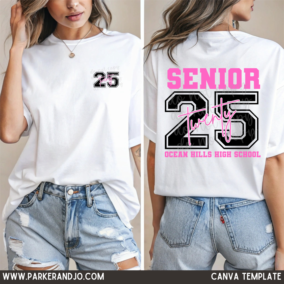 Custom Senior Class Outline Year Top — design example 1