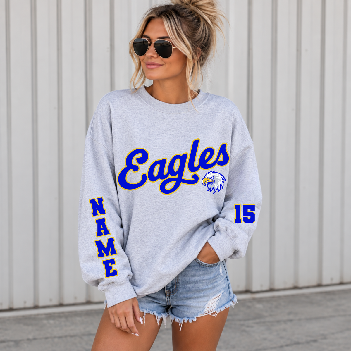 Custom Sports Script Outlined Top — design example 1