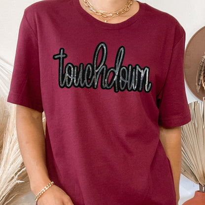 Touchdown Real Sequin Patch Top