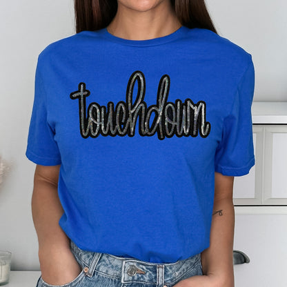 Touchdown Real Sequin Patch Top