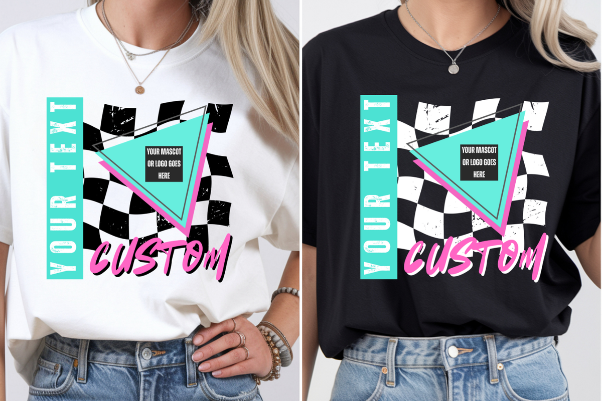 Custom Retro Checkered Top — design example 1