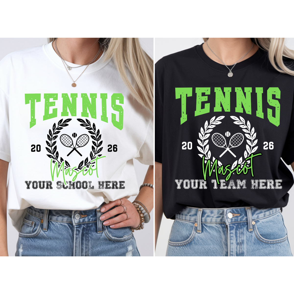Custom Tennis Wreath Top — design example 1