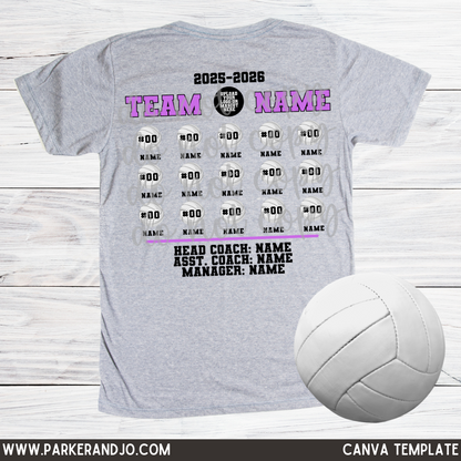 Custom Volleyball Team Roster Top — design example 1