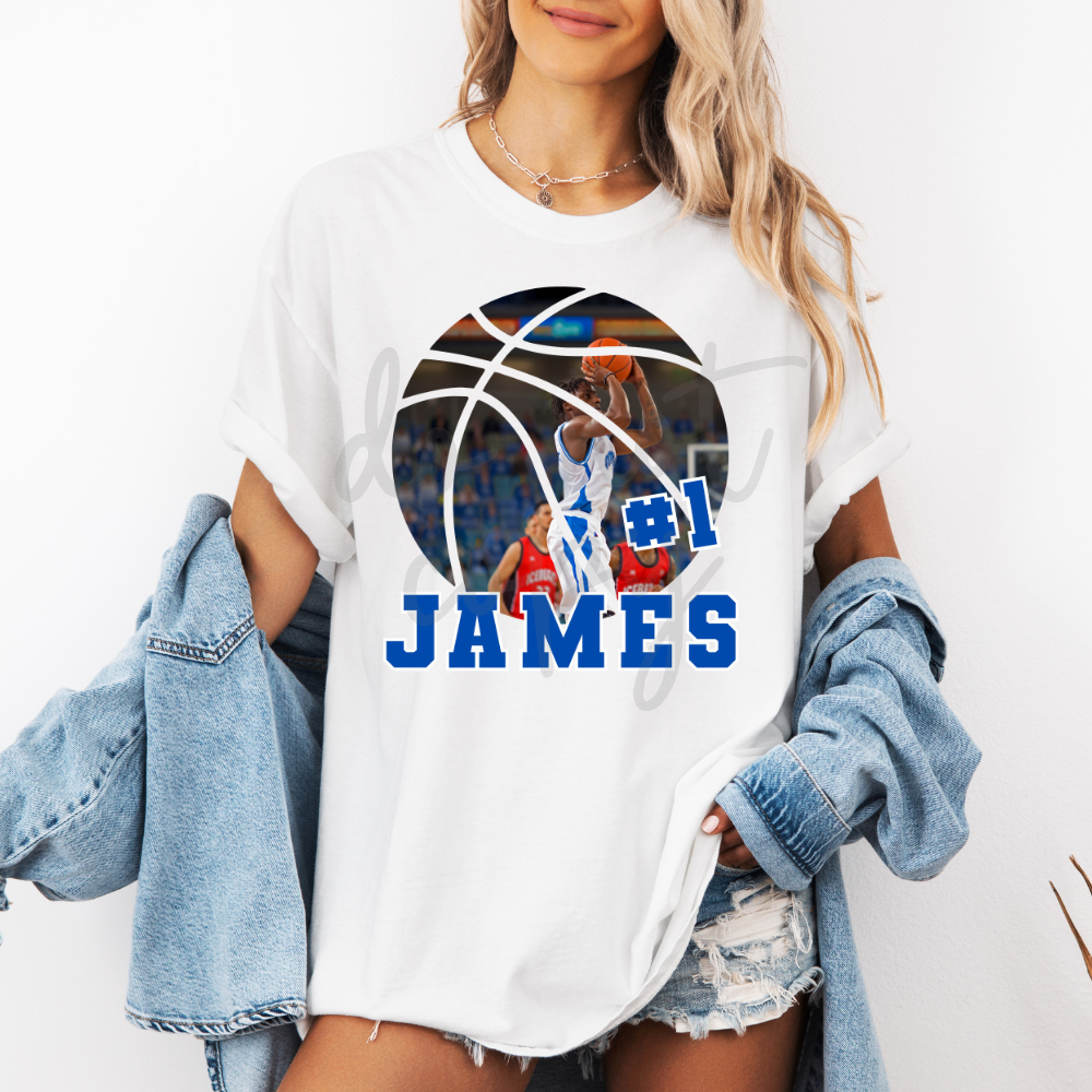 Custom Basketball Photo Frame Top — design example 1