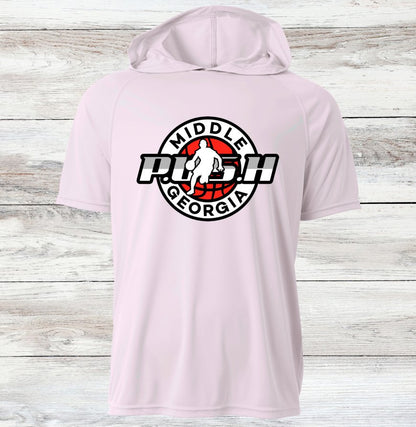 PUSH Basketball Design 1- Hooded T-Shirts (Sleeveless, Short and Long Sleeve)
