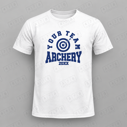 Archery design with smaller chest print and 478 Custom Design watermark
