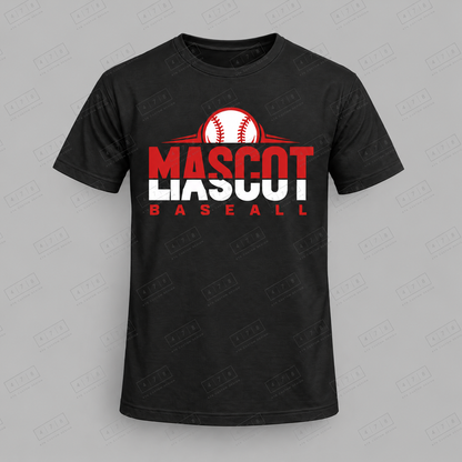 Custom Split Mascot Baseball Top mockup with 478 Custom Design watermark
