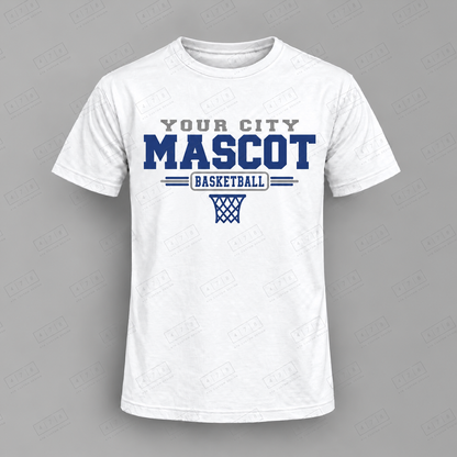 Custom Hoop Stripe Basketball Top white shirt mockup with 478 Custom Design watermark