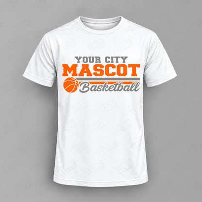 Custom Side Ball Script Basketball Top white shirt mockup with 478 Custom Design watermark