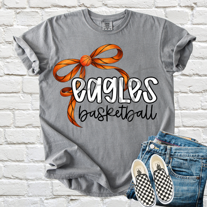 Custom Thin Basketball Bow Top mockup showing the pictured apparel design.