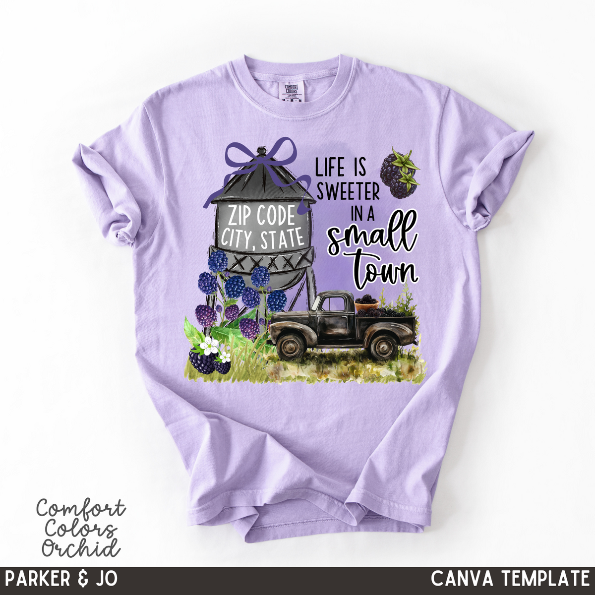 Custom Blackberry Small Town Top — design example 1