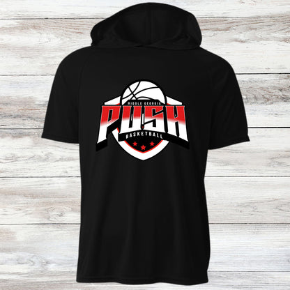 PUSH Basketball Design 2- Hooded T-Shirts (Sleeveless, Short and Long Sleeve)
