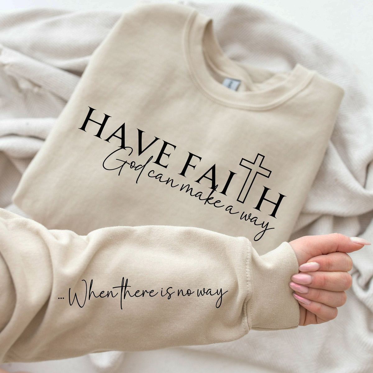 Have Faith garment mockup