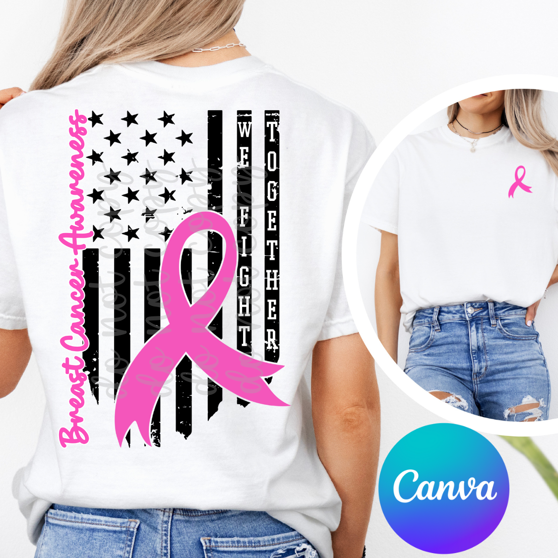 Custom Cancer Awareness Flag Top — design example 1