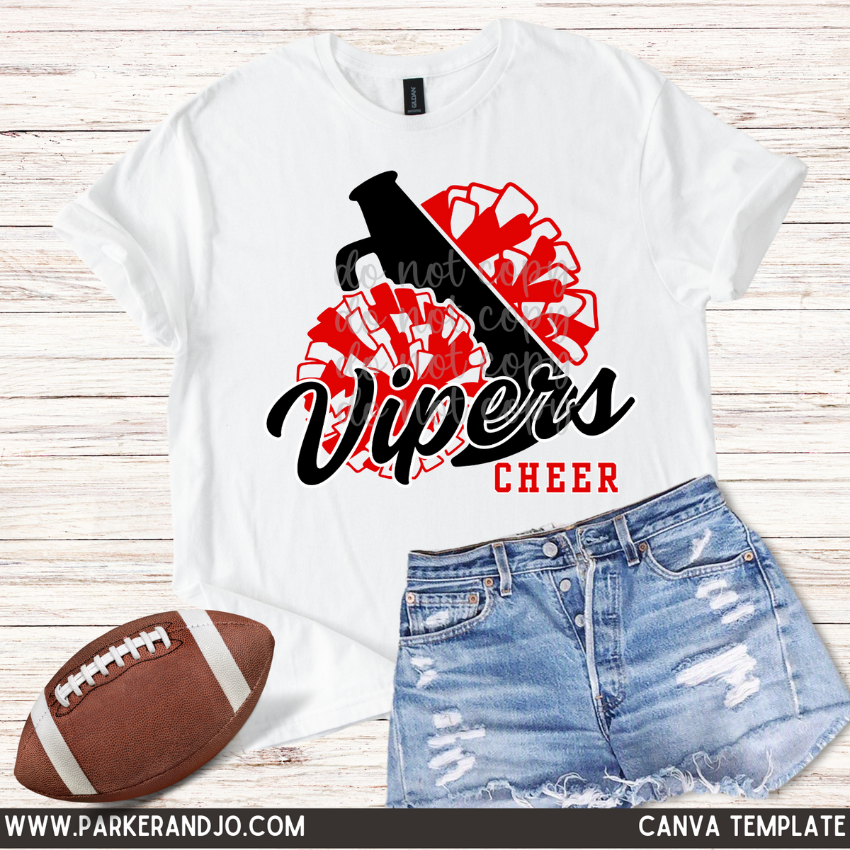 Custom Cheer Megaphone Bow Top — design example 1