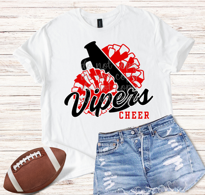 Custom Cheer Megaphone Bow Top — design example 1