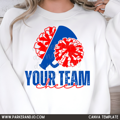 Custom Cheer Pom Megaphone Top — design example 1