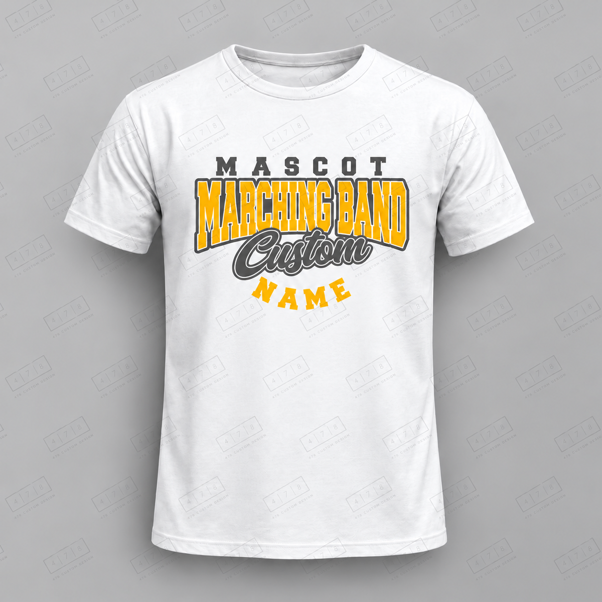 Custom Marching Band Custom Name Top with Custom and Name personalization placeholders