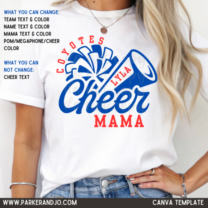 Custom Cheer Mama Collage Top — design example 1