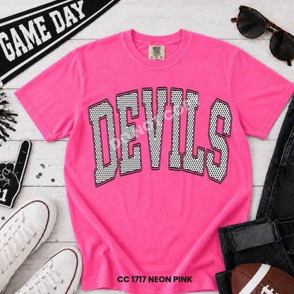 Custom Polka Dotted Varsity Arch Mascots - Colors Only Editable Top — design example 1